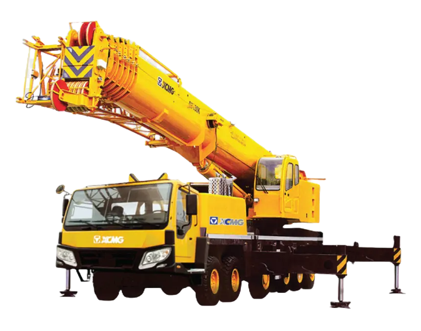 All terrain telescopic crane operating at Navi Mumbai construction site – Saini Lifters